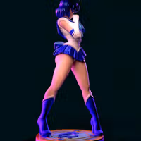 Sailor Mercury Statue | Sailor Moon Fan Art by Azaak3d SFW 3d printed statue,3d printed,sfw statue,Sailor Moon statue,Sailor Mercury statue